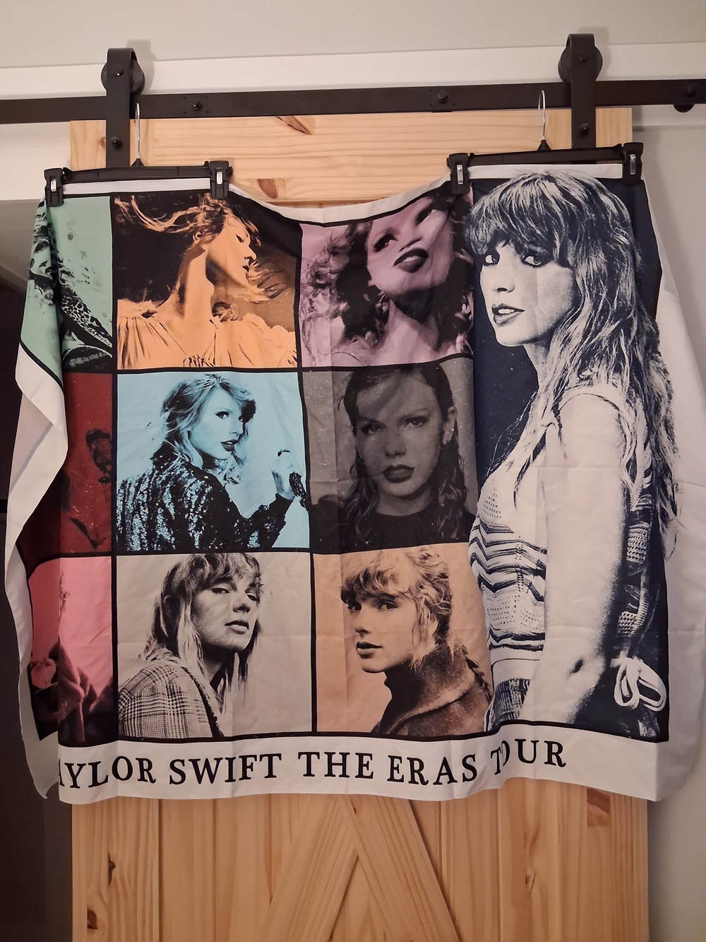 Black Multi-Panel Graphic Scarf